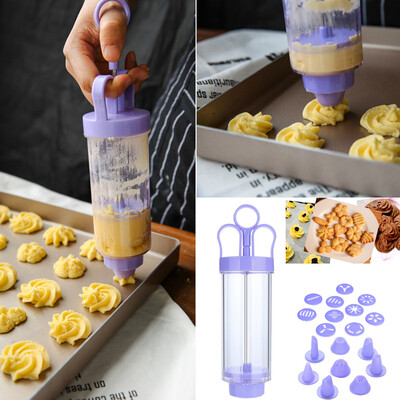 

JPGIF Cookie Biscuit Making Maker Pump Press Machine Decor Kitchen Mold Tools Set