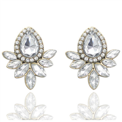 

Olaru Fashion Jewelry High Quality Brand 2 Colors Crystal Stud Earrings Statement Big Earring Woman New New Gift