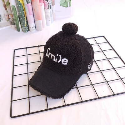 

Childrens Hat Womens autumn&winter Korean version lambswood baseball cap boy girls cap casual all-around warm hat trend