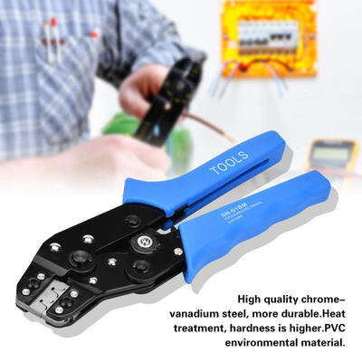 

Greensen Ratchet Euro Insert Terminals Crimp Plier Hand Cable Stripper Crimping Tool AWG 22-18 30-24