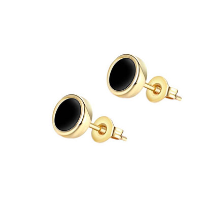 

New Fashion Gold Acrylic Round Earrings Prevent Allergy