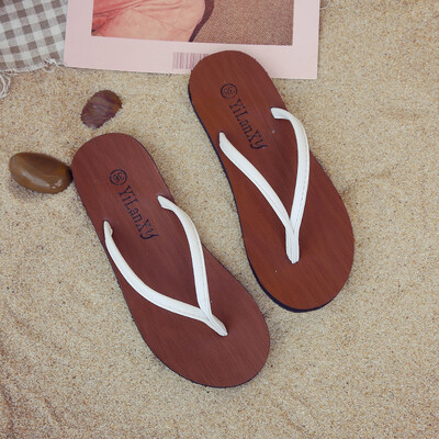 

Flip-flops female summer slip-resistant fashion simple Korean students flat-bottomed clip feet wearing beach slippers
