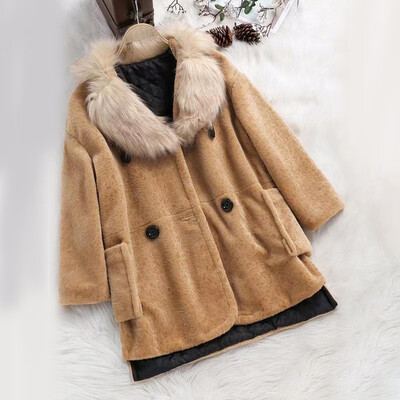 

Womens Faux Fur Long Coat Jacket Plush Fleece Fluffy Trench Lapel Warm Parkas
