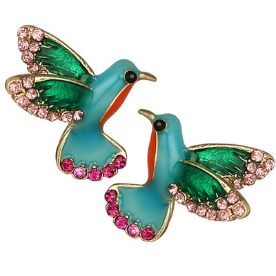

Exquisite jewellery earrings fashion three-dimensional bird studded earrings vintage geometric animal earrings
