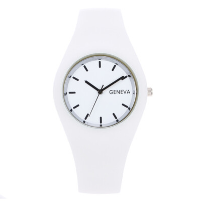 

Geneva watch thin section jelly watch sports watch candy color silicone hand strap hot sale