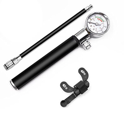 

Bicycle Pump With Gauge High Pressure Meter Shock Bike Air Inflator Alloy