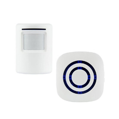 

Driveway Patrol Garage Sensor Wireless Alarm Doorbell White EU Plug 1 to 2