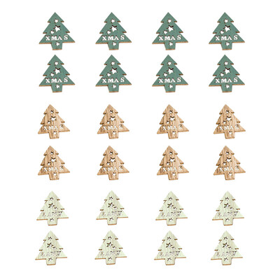 

〖Follure〗Christmas Ornaments Wooden Xmas Tree Hanging Crafts Decor for Christmas Tree