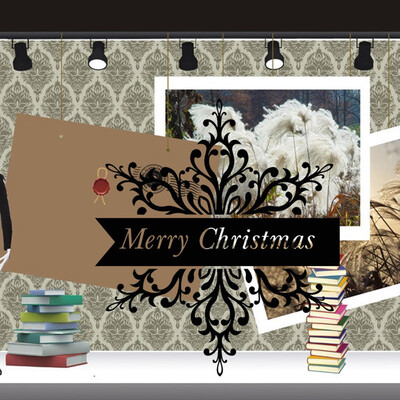

Tailored Merry Christmas Background Wall Decoration Removable Wall Stickers