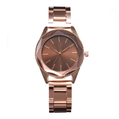 

Women Fashion Simple Stainless Steel Case Alloy Band Watch Lady Casual Quartz Wrist Watch