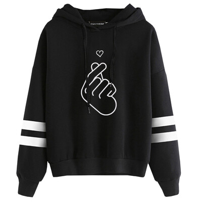 

Herqw61 Womens Girls Kpop BTS Print Fans Hoodie Hip Hop Pullover Sweatshirt Jung Kook Jimin Suga V