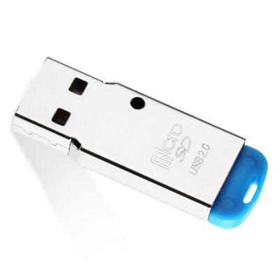 

Mini Metal USB 20 Micro SD TF Card Reader - Blue