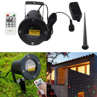 

Waterproof Outdoor Moving Full-Sky Christmas Laser-Projector Lamp Green & Red Stage Light with Remote Control Landscape Lawn Garde