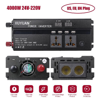 

Car Inverter 3000W 4000W 5000W 12V24V 110220V DC to AC Power Inverter Dual Led Display Modified Sine Wave Power Voltage Transfor
