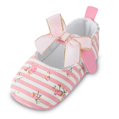 

First Walkers Newborn 0-18M Summer Hot Sale Baby Girl Cute Flower Princess Shoes Infant Kinds Stripes Casual Toddler Shoes