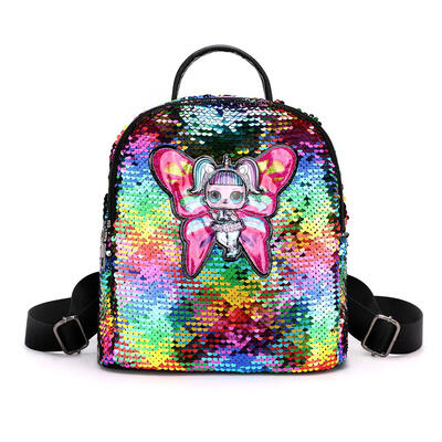 

Glitter Women Sequins Backpack Girls Butterfly Lovely Travel Shoulder Bags
