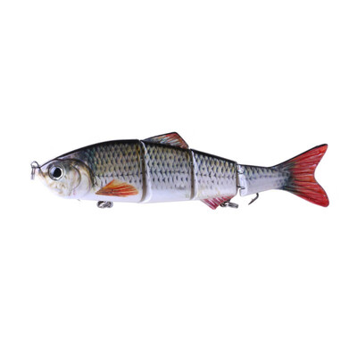 

15cm Artificial Bait False Multi Joint Fish Shape ABS Lure Fishing Lure With 2 Treble Hooks