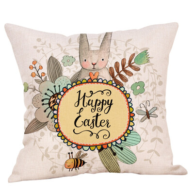 

Toponeto Cotton Linen Pillow Case Car Sofa Bed Waist Throw Cushion Cover Home Decoration