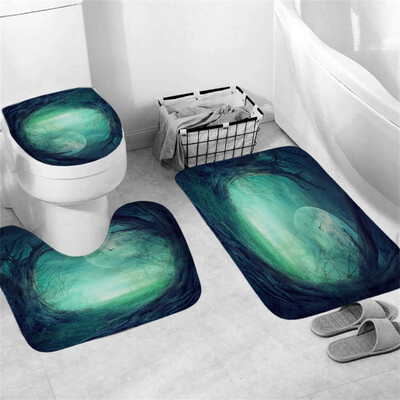 

〖Follure〗Halloween festival 3pcs Non-Slip Bath Mat Bathroom Kitchen Carpet Doormats Decor
