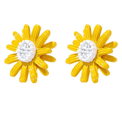 

Earring Cute Daisy Flower Sunflower Pendant Earring Resin Anting Stud Women Girls Jewelry