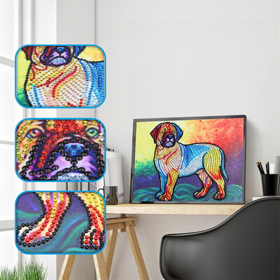 

Gobestart Full Drill Special Shaped Diamond Painting DIY 5D Drill Cross Stitch Kits Crysta