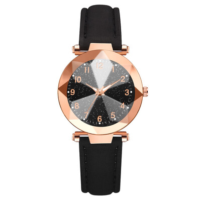 

Luxury Starry Sky Watch Women Clock Ladies Leather Strap Wristwatches Fashion Quartz Watches Bayan Kol Saati Montre Femme 2019