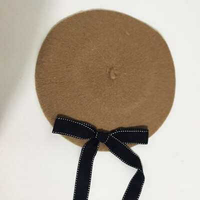 

Fashion Vintage Bow-Knotted Wool Beret Hat Fashion Caps