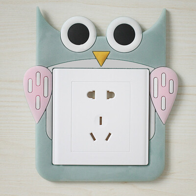 

Cute Cartoon 3D Animal Fluorescent Wall Silicone On-off Switch Stickers Kids