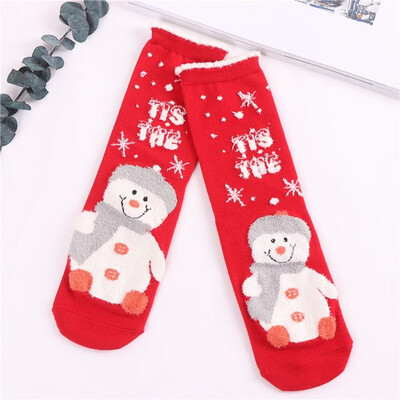 

High Quality Socks Cute Cartoon Christmas Sock Style Autumn Winter Comfortable Cotton Warm Socks For Girl Christmas Gift E01