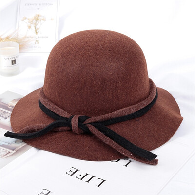 

Tailored Female Autumn Winter Fashion Casual Hat Dome British Top Hat