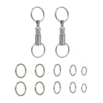 

5Pcs Premium Quick Release Pull-Apart Key Removable Handy Keyring Detachable Keychain Accessory with Two Split Rings