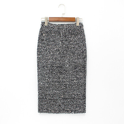 

Roseonmyhand Womens Solid Color Pack Hip Skirt Pencil skirt Sequin Skirt Stretchy Waistline