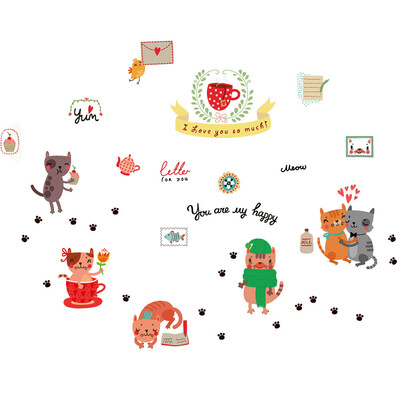 

〖Follure〗DIY Cat Removable Wall Decal Family Home Sticker Mural Art Home Decor