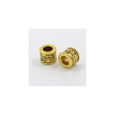 

Large Hole Beads Tibetan Style European Beads Antique Golden Lead Free Cadmium Free&Nickel Free Column