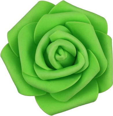 

DIY Real Touch 3D Artificial Foam Rose Head Without Stem for Wedding Party Home Decoration 50pcs Light Green