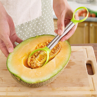 

Greensen 1Pc Double Head Fruit Pulp Separator Seed Remover Watermelon Fruit Corer Splitter
