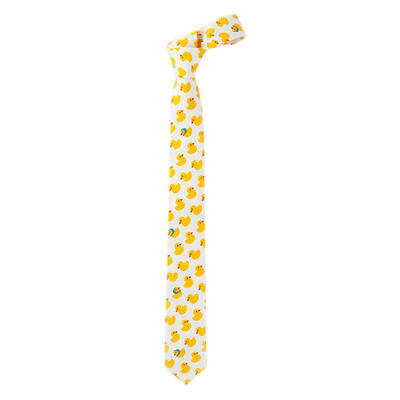 

Men Cotton Print Ties Wedding Small Yellow Duck Neckties Casual Neckwear