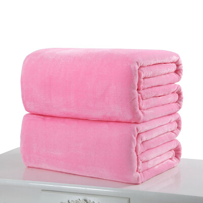 

Small Super Warm Solid Warm Micro Plush Fleece Blanket Throw Rug Sofa Bedding