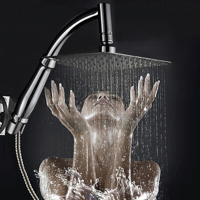 

Extra Large 8" Square Shower Head Stainles Steel Chrome Water Rainfall Overhead