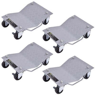 

4 X 3" Set Tire Wheel Dollies Dolly Vehicle Car Auto Repair Moving Diamond Gray