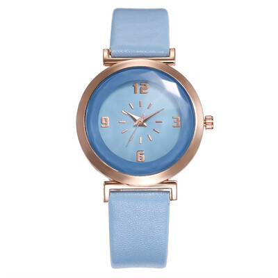 

Hot Korean Arabic Numerals Ladies Watch Wristwatches Leather Quartz Wristwatch Clock Mechanism Stainless Steel Kol Saati