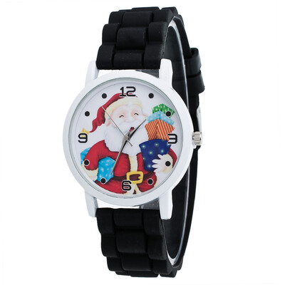 

Christmas New Fashion Wristwatch Vintage Silicone Strap Quartz Wrist Watch for Ladies Women Relogio Feminino