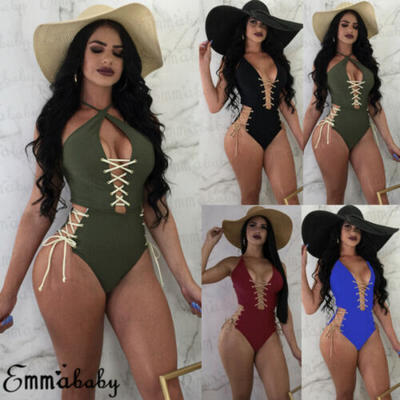 

New Women One-Piece Swimsuit Beachwear Swimwear Push-up Monokini Bikini Bathing