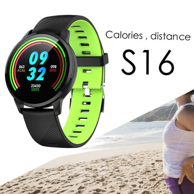 

S16 Heart Rate Blood Pressure Monitor Fitness Tracker IP67 Smart Watch