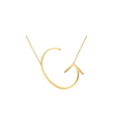 

New Popular Big 26 Letter Pendant Necklaces Initials Necklace 24K Gold Irregular Pendants Choker Necklace Women Jewelry
