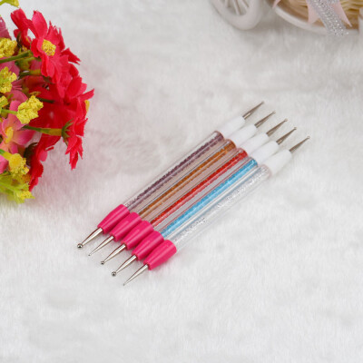 

〖Follure〗5Nail Art Dotting Pen Acrylic Rhinestone Crystal Tools Set Painting 2 Way Brush