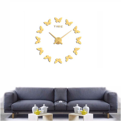 

Toponeto Modern Large 3D DIY Mirror Surface Art Wall Clock Sticker Home Office Room Decor