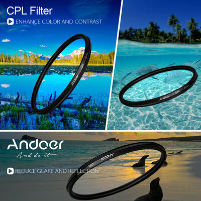 

Andoer 52mm Filter Set UV CPL Star 8-Point Filter Kit with Case for Canon Nikon Sony DSLR Camera Lens