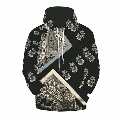 

Toponeto Mens Autumn Spring Fashion 3D Printing Hoodie Hooded Loose Long Sleeve Top