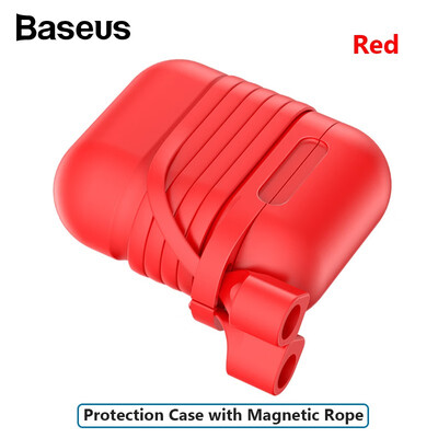 

Baseus Wireless Earphone Protect Case with Anti Lost Magnetic Rope Airpods Air Pod Case Accessories